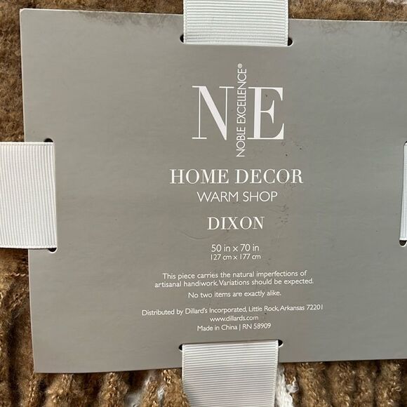 Noble Excellence Warm Shop Collection Dixon Faux Mohair Throw Blanket - Picture 2 of 3